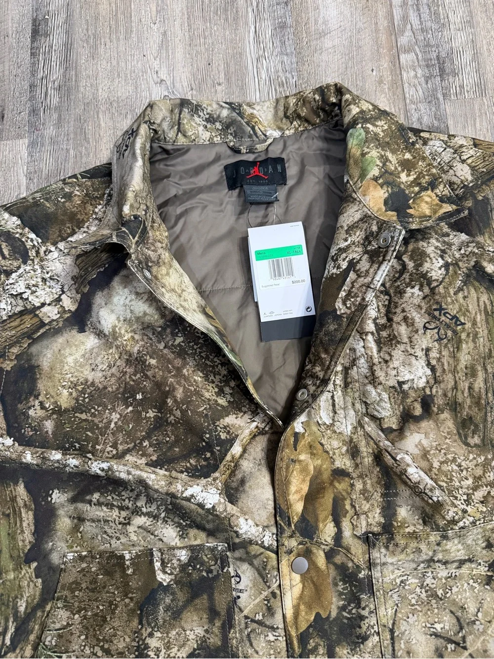 XL-tall Jordan Men's Camouflage Field Jacket -‎ Brown/Green
